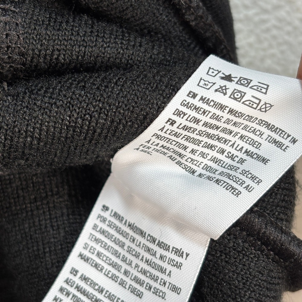American Eagle Sherpa Hoodie Men's M Colorblock Fleece Pocket Drawstring - Picture 13 of 15
